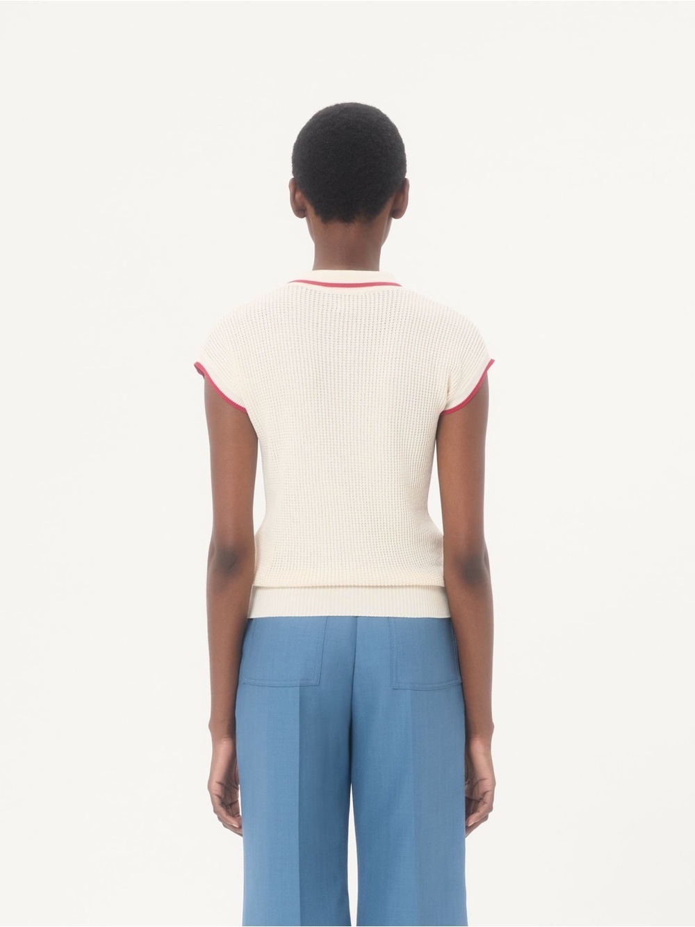 Valentino Garavani Chez Valentino Cotton Bow Knit Top XS NWT Italy - Picture 6 of 13